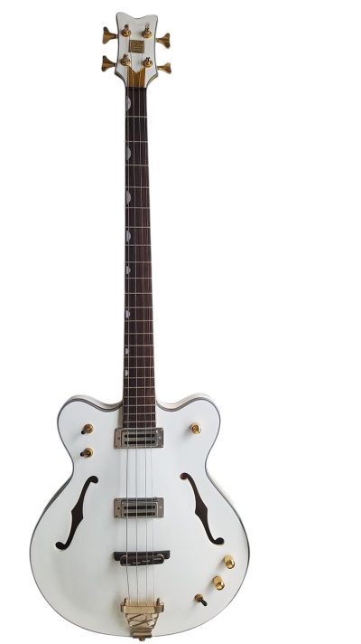 Custom Sovereign White Falcon 4 String Bass - Image 2