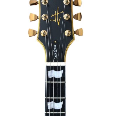 Custom Obsidian Hetfield Iron Cross Matte Black Aged Relic Electric Guitar - Image 5