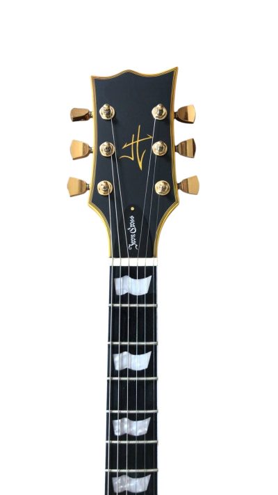 Custom Obsidian Hetfield Iron Cross Matte Black Aged Relic Electric Guitar - Image 5