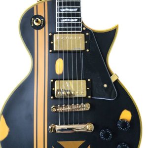 Custom Obsidian Hetfield Iron Cross Matte Black Aged Relic Electric Guitar