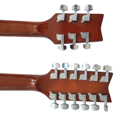 Custom Aurelius Double Neck Acoustic Guitar 6 String 12 String EA220 - Image 4