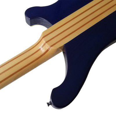 Custom Nova 4003 Blue Burst Tiger Maple Top 5 String 24 Frets Bass - Image 4