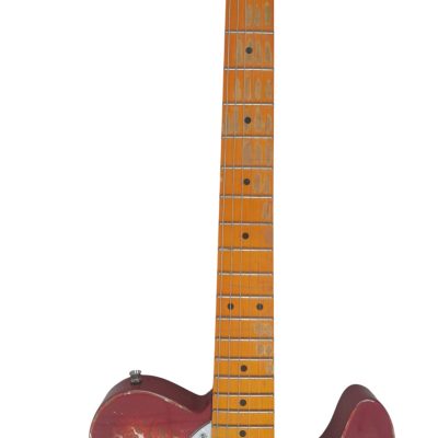 Custom Regent Pink Paisley Thinline Relic Dual P90 Pickups Fhole Guitar - Image 5