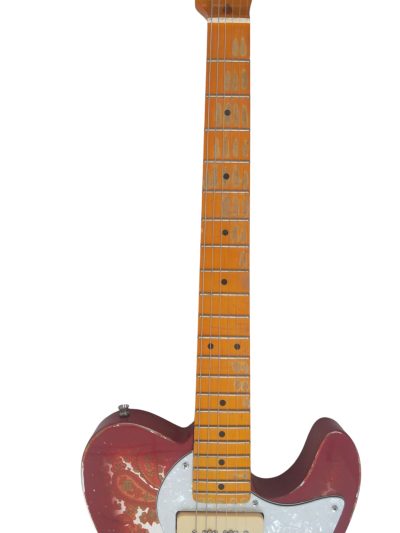Custom Regent Pink Paisley Thinline Relic Dual P90 Pickups Fhole Guitar - Image 5