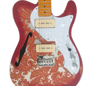 Custom Regent Pink Paisley Thinline Relic Dual P90 Pickups Fhole Guitar