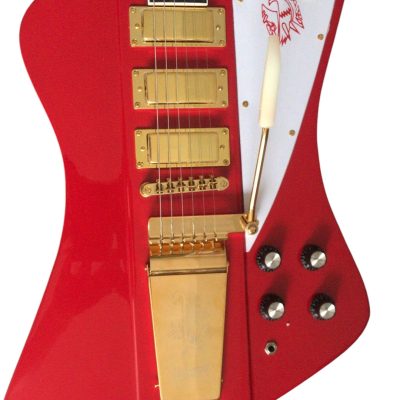 Custom Crown Firebird VII Phil Cardinal Red Finish Three Pickups Guitar Mini Humbuckers