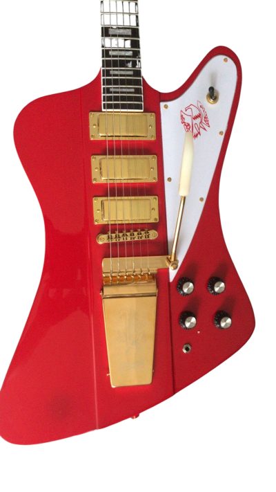 Custom Crown Firebird VII Phil Cardinal Red Finish Three Pickups Guitar Mini Humbuckers