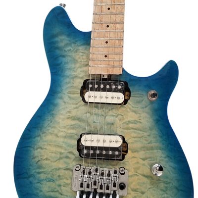 Custom Lazu Wolfgang Indigo Burst Quilted Maple Top Tremolo Eddie Electric Guitar