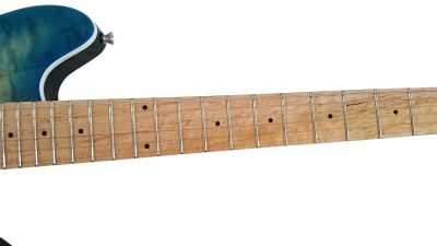 Custom Lazu Wolfgang Indigo Burst Quilted Maple Top Tremolo Eddie Electric Guitar - Image 4