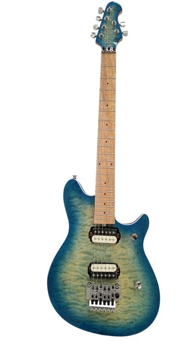 Custom Lazu Wolfgang Indigo Burst Quilted Maple Top Tremolo Eddie Electric Guitar - Image 2