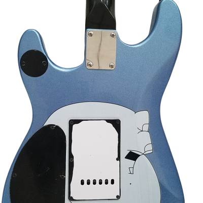 Custom Cinder Arm The Homeless Tom Morello Metallic Blue Tremolo Electric Guitar - Image 3
