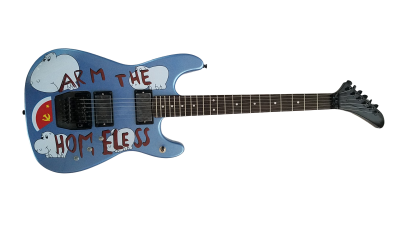 Custom Cinder Arm The Homeless Tom Morello Metallic Blue Tremolo Electric Guitar - Image 7