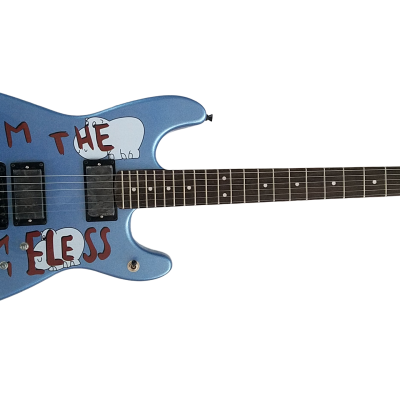 Custom Cinder Arm The Homeless Tom Morello Metallic Blue Tremolo Electric Guitar - Image 7