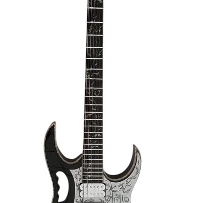 Custom Axis SVAI Engraved Aluminum Pickguard Jem Black Guitar - Image 3