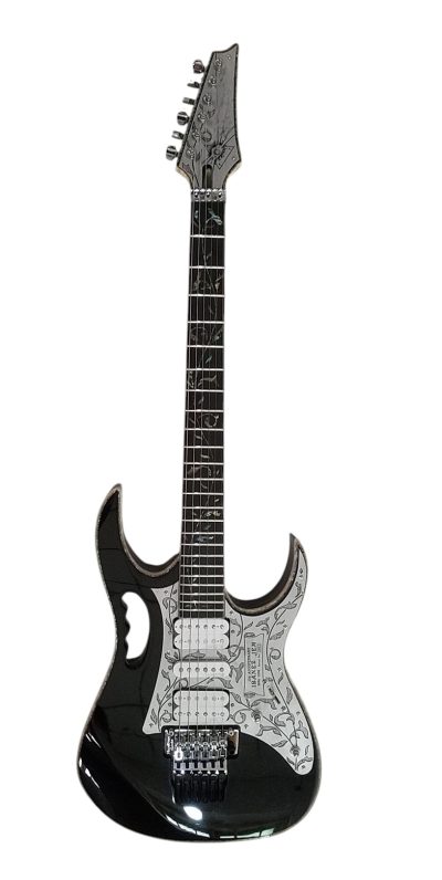 Custom Axis SVAI Engraved Aluminum Pickguard Jem Black Guitar - Image 3
