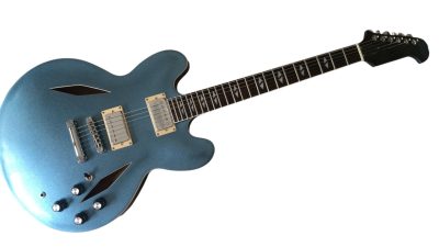 Custom Crown DG335 Pelham Blue 6 String Electric Guitar - Image 8
