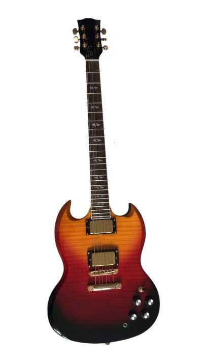 Custom Crown SG Fireburst Supreme Electric Guitar - Image 7