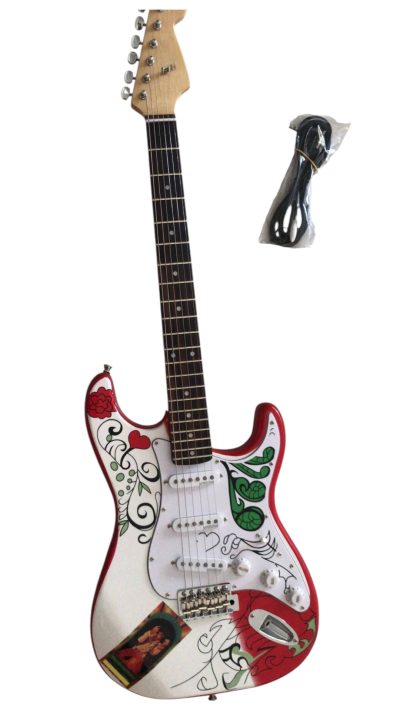 Custom Regent Jimi Monterey Floral Design Electric Guitar Psychedelic Graphic - Image 4