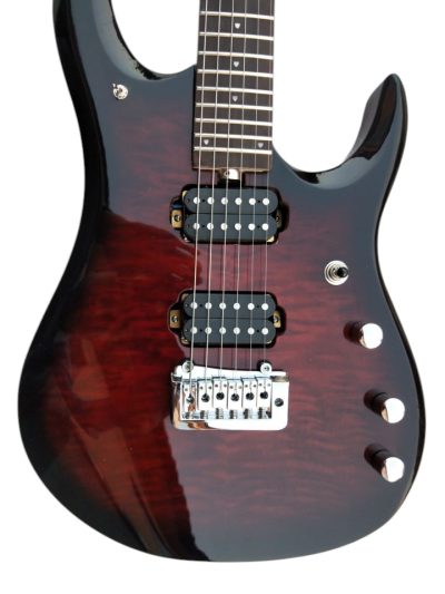 Custom Aether John Tiger Maple Top Ruby Burst Ernie Guitar