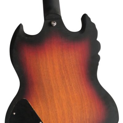Custom Crown Carved Skull Bones SG Cross Satin Vintage Burst Electric Guitar - Image 7