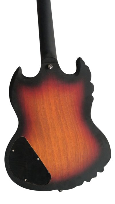 Custom Crown Carved Skull Bones SG Cross Satin Vintage Burst Electric Guitar - Image 7