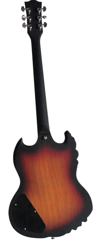 Custom Crown Carved Skull Bones SG Cross Satin Vintage Burst Electric Guitar - Image 6