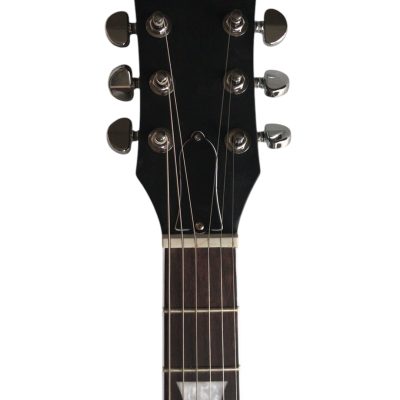 Custom Crown Carved Skull Bones SG Cross Satin Vintage Burst Electric Guitar - Image 4