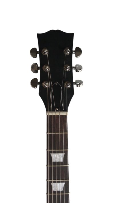 Custom Crown Carved Skull Bones SG Cross Satin Vintage Burst Electric Guitar - Image 4