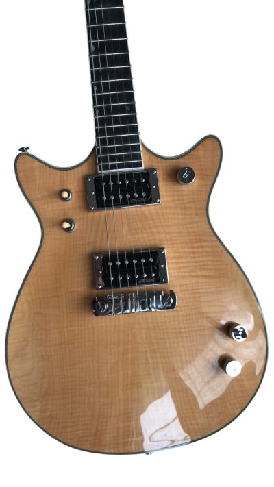 Custom Sovereign Flame Maple Top G6131MYF Malcolm Young Jet Locking Tuners Electric Guitar