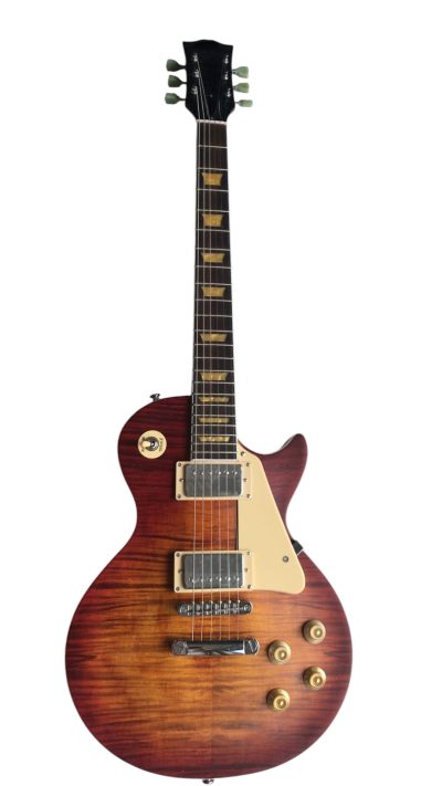 Custom Crown Aged Relic Iced Tea Burst Finish Guitar Figured Maple Top Mahogany Body - Image 9