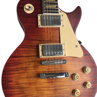 Custom Crown Aged Relic Iced Tea Burst Finish Guitar Figured Maple Top Mahogany Body