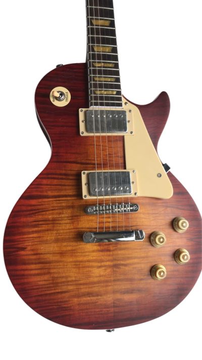 Custom Crown Aged Relic Iced Tea Burst Finish Guitar Figured Maple Top Mahogany Body