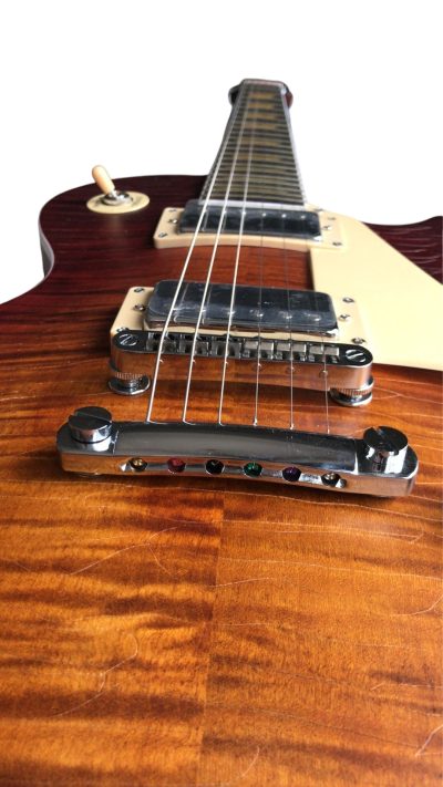Custom Crown Aged Relic Iced Tea Burst Finish Guitar Figured Maple Top Mahogany Body - Image 6