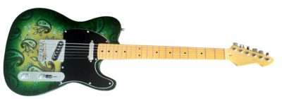 Custom Regent Green Burst Paisley Pattern Maple Fretboard Electric Guitar - Image 6