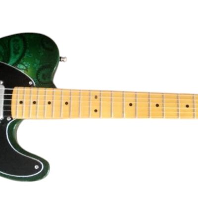Custom Regent Green Burst Paisley Pattern Maple Fretboard Electric Guitar - Image 6