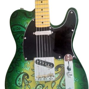 Custom Regent Green Burst Paisley Pattern Maple Fretboard Electric Guitar