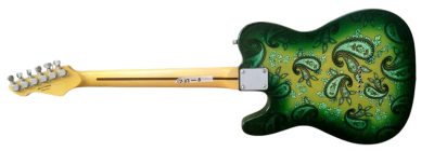 Custom Regent Green Burst Paisley Pattern Maple Fretboard Electric Guitar - Image 4
