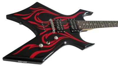 Custom Norturne Master Warlock Kerry Black Red Guitar String Thru Body - Image 5