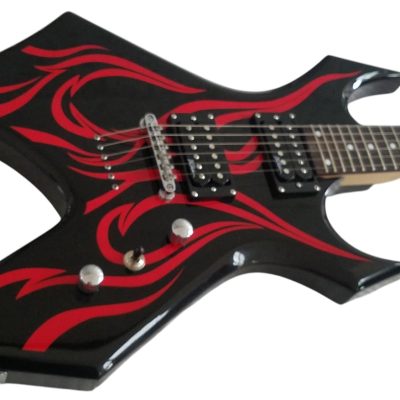 Custom Norturne Master Warlock Kerry Black Red Guitar String Thru Body - Image 5