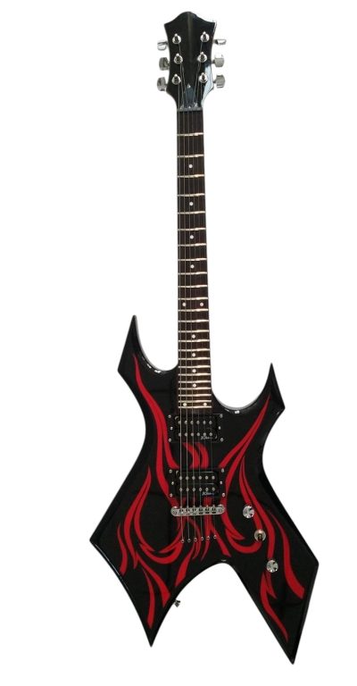 Custom Norturne Master Warlock Kerry Black Red Guitar String Thru Body - Image 3