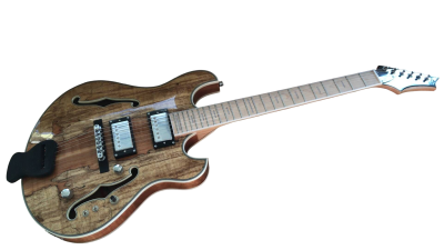 Custom Vesper Languedoc Region Trey Fhole Burl Maple Top Bracing Inside Electric Guitar - Image 5