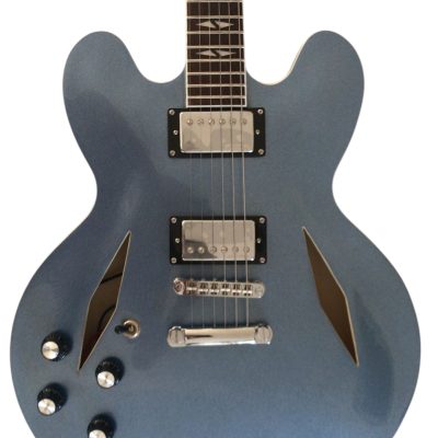 Custom Crown Left Handed DG335 Pelham Blue 6 String Electric Guitar