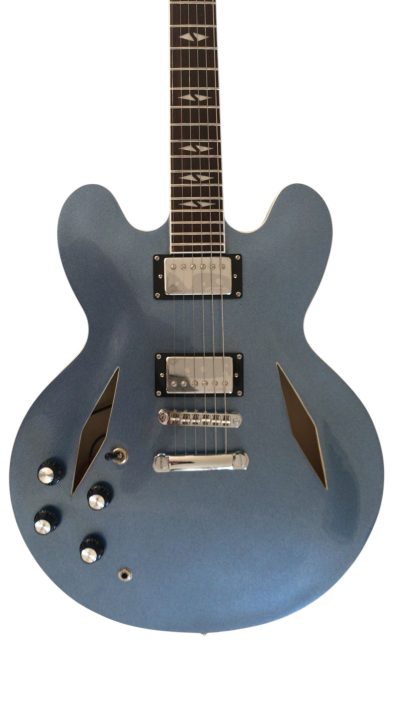 Custom Crown Left Handed DG335 Pelham Blue 6 String Electric Guitar