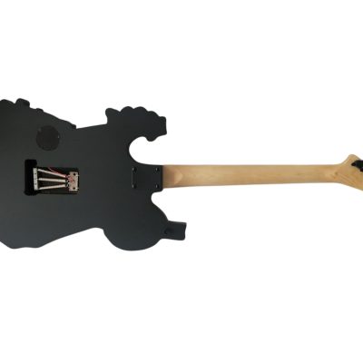 Custom Obsidian George White Skull And Bones Hand Painted Carved Skeleton Guitar - Image 10