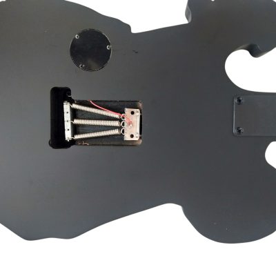 Custom Obsidian George White Skull And Bones Hand Painted Carved Skeleton Guitar - Image 3