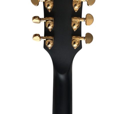 Custom Obsidian Hetfield Without Iron Cross Matte Black Aged Relic Electric Tremolo Guitar - Image 7