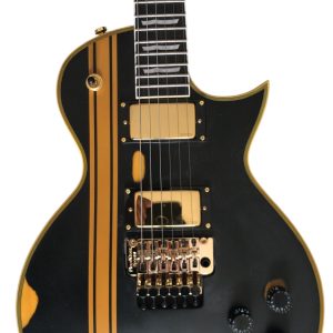 Custom Obsidian Hetfield Without Iron Cross Matte Black Aged Relic Electric Tremolo Guitar
