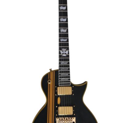 Custom Obsidian Hetfield Without Iron Cross Matte Black Aged Relic Electric Tremolo Guitar - Image 4