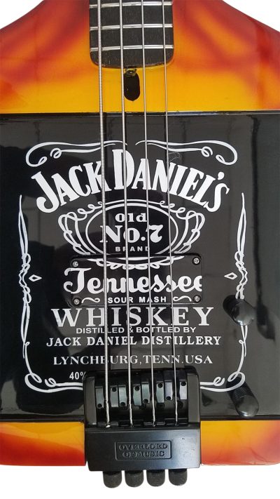 Custom Forge Jack Daniels Bottle 4 String Headless Bass - Image 4
