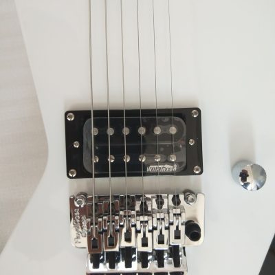Custom Halo Matthias Jabs White Tremolo Korina Electric Guitar Scorpions Chrome Knobs - Image 10